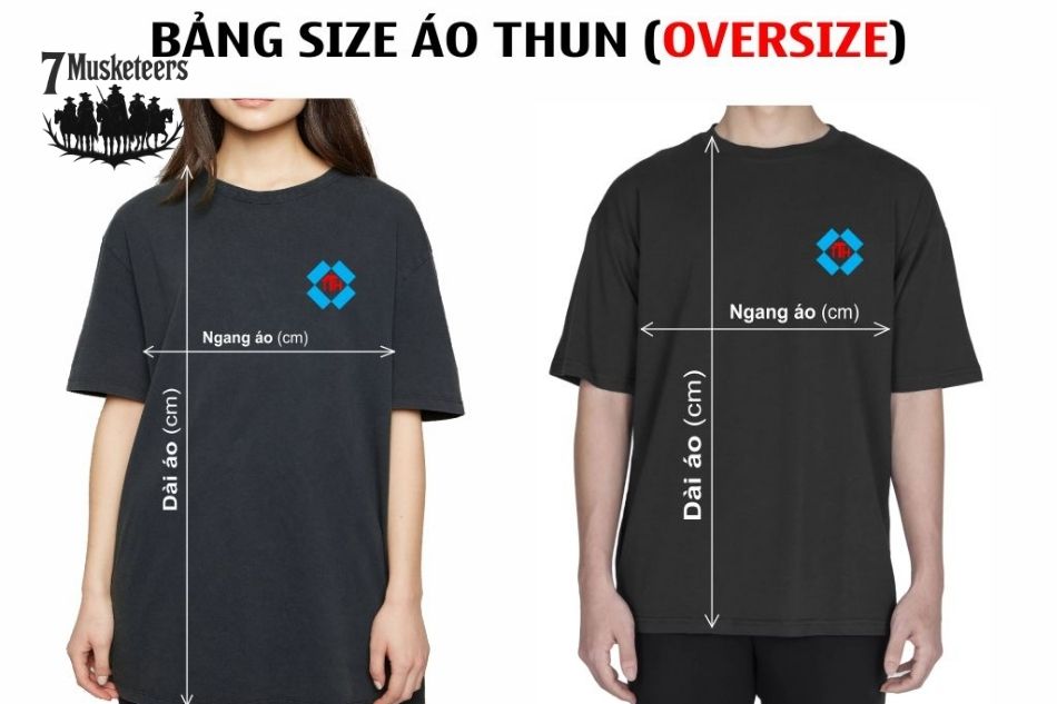 Bảng size áo oversize phổ biến hiện nay